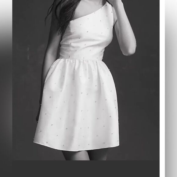 Anthropologie Sachin & Babi Elliana One-Shoulder Mini Dress Size 2 - Picture 4 of 10